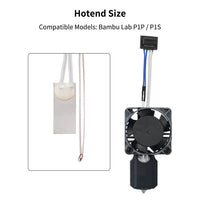 Ceramic Heater Thermistor 48W Upgrade Kit 300℃ High Temperature Sensor for bambu lab P1P & P1S