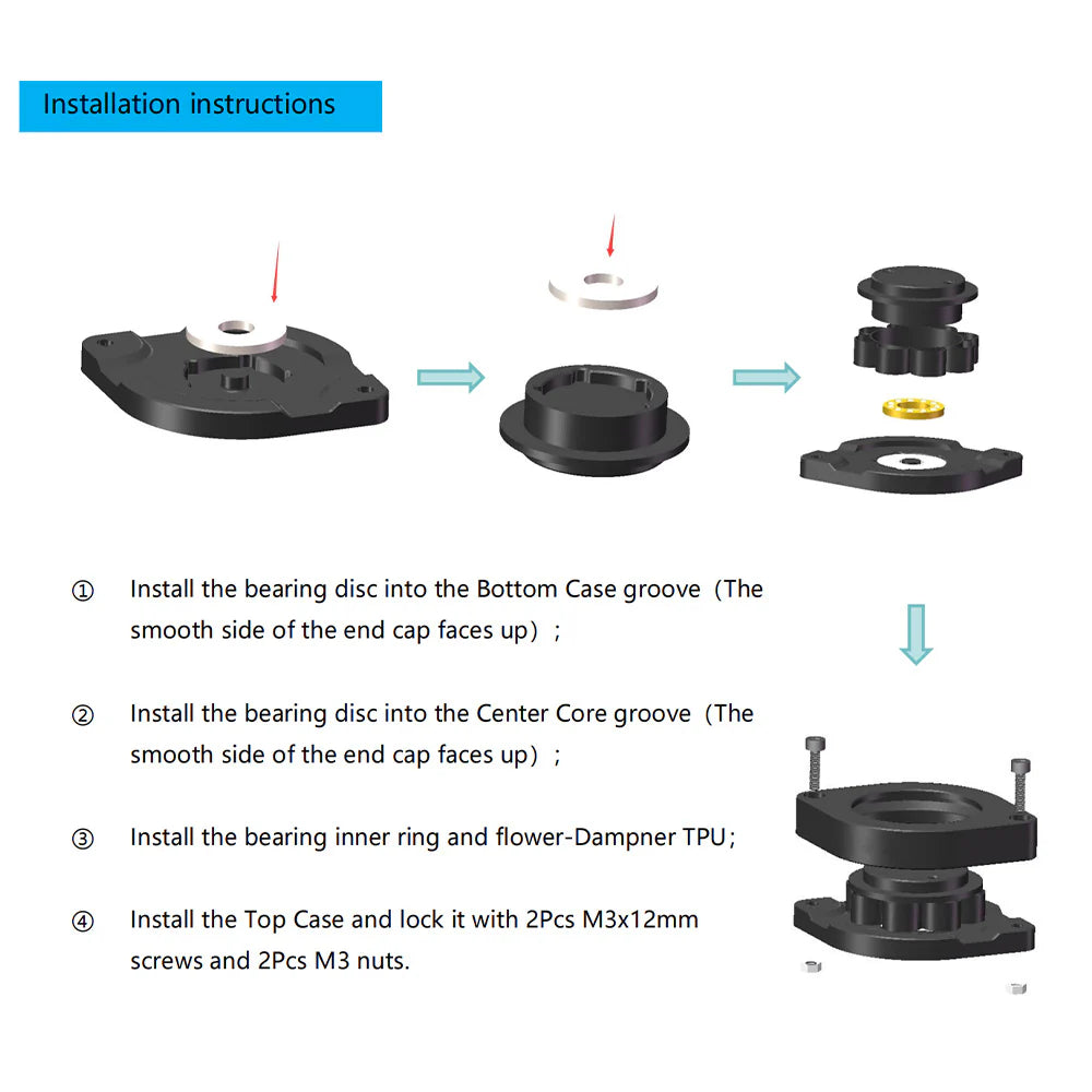 Hula V1 Self-Aligning Anti Vibration Feet For 3D Printers