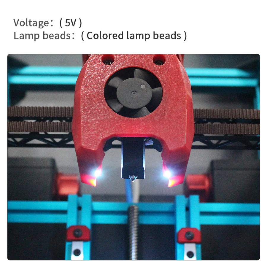 MiniSB head nozzle lighting panel for Voron 0.2 by Fystec