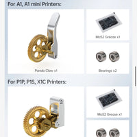 Panda Claw Extruder gear assembly for Bambu lab X1/P1 & A1