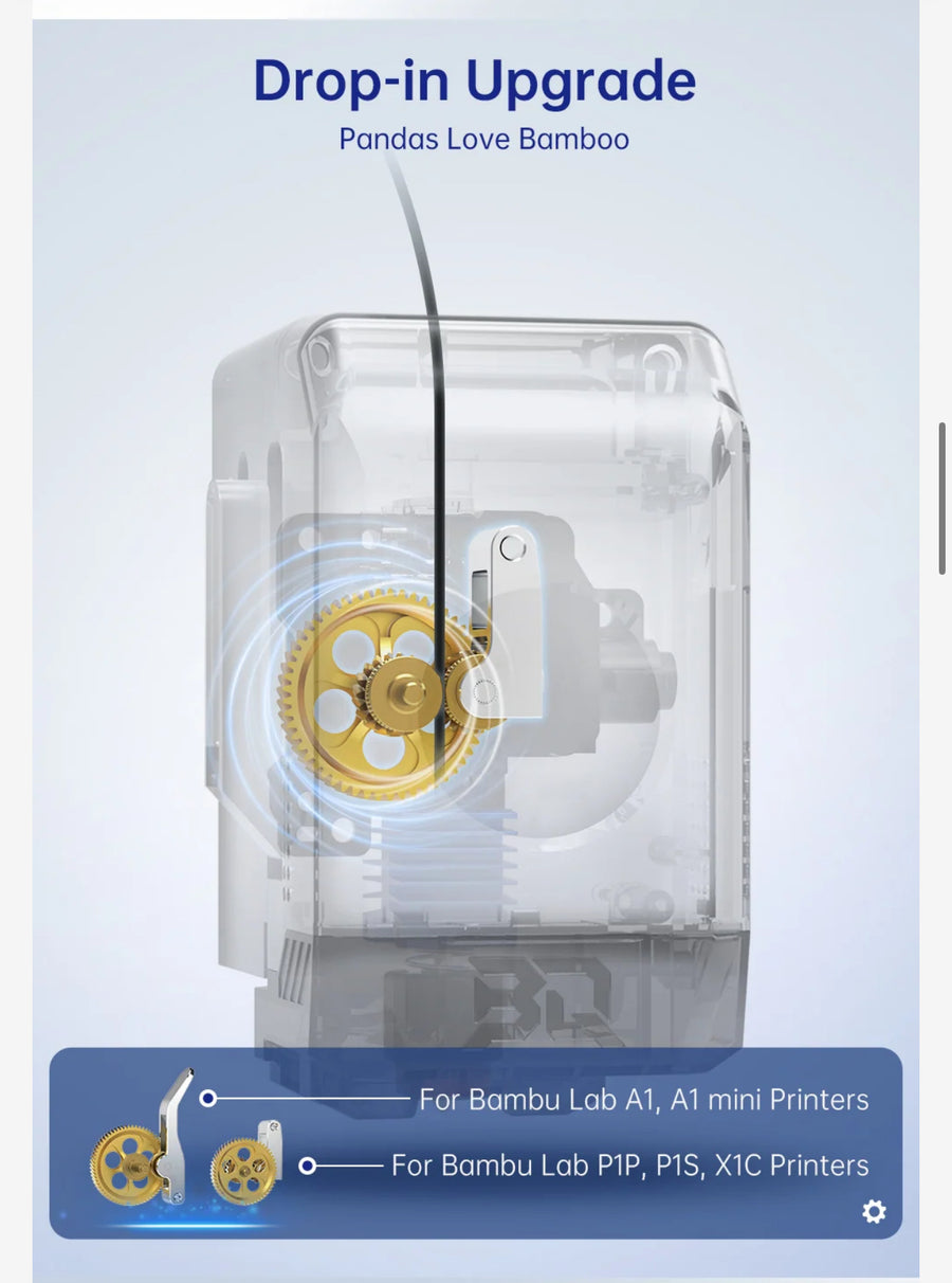 Panda Claw Extruder gear assembly for Bambu lab X1/P1 & A1