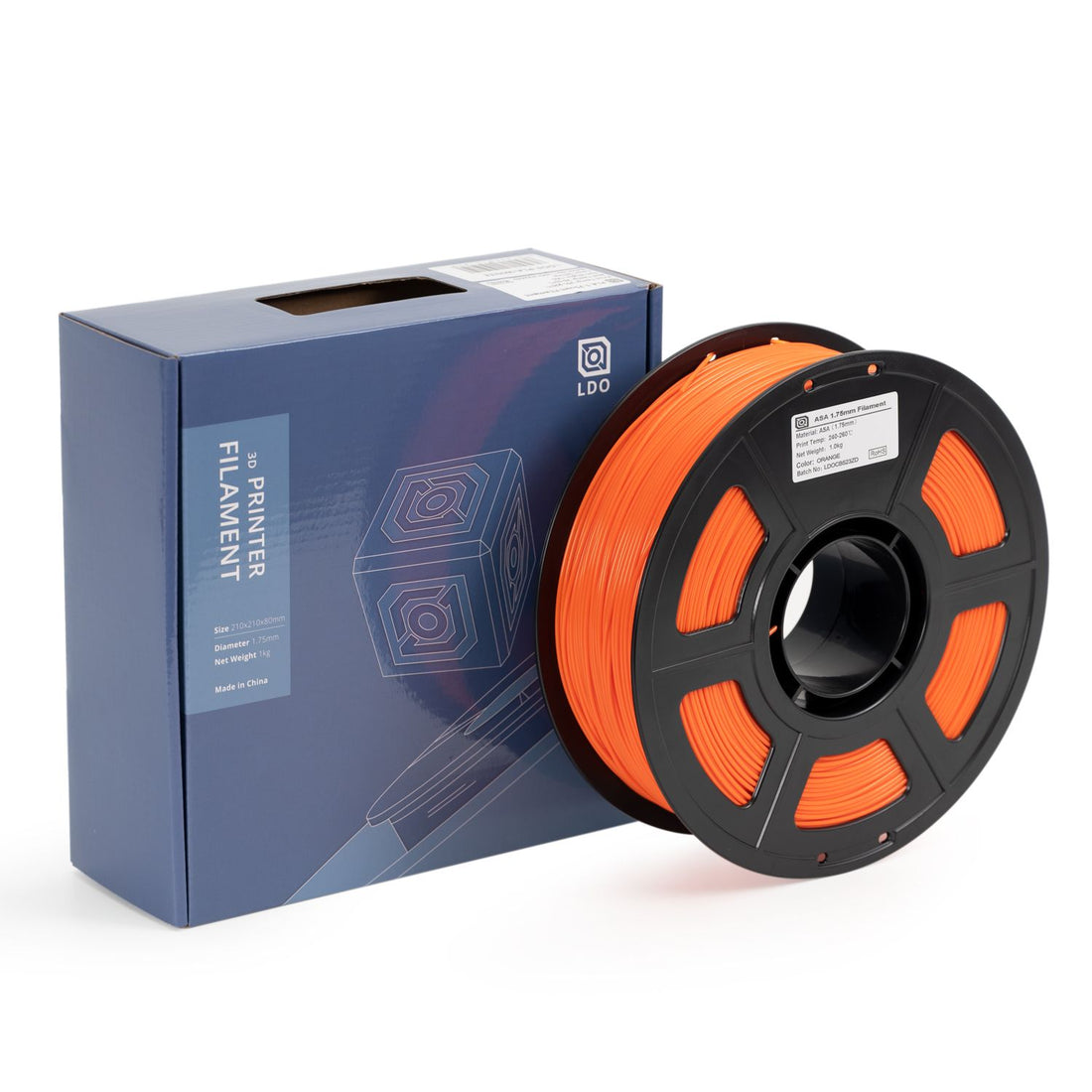 Orange ASA by LDO filament 1kg spool AMS friendly