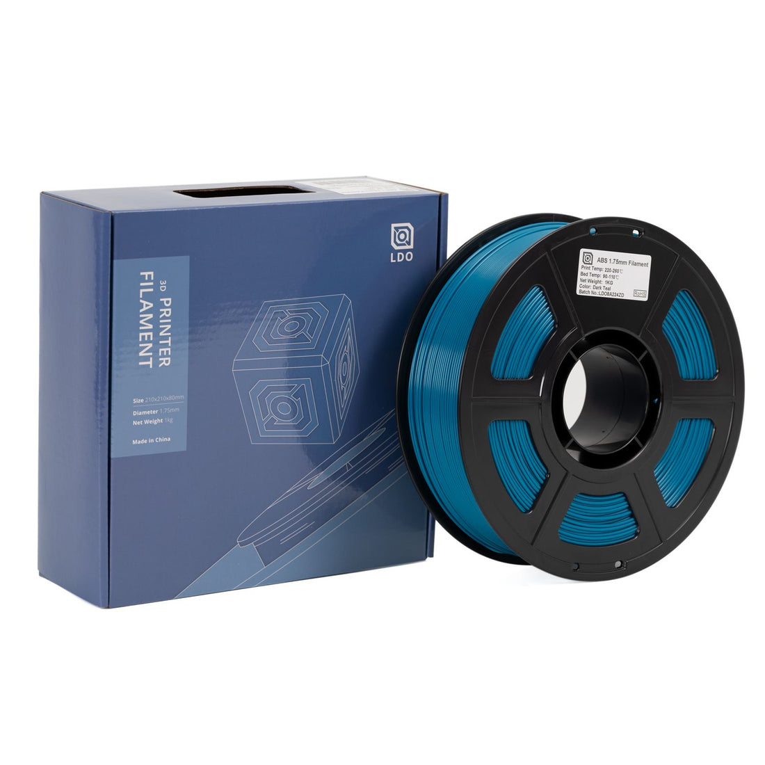 Dark Teal ABS by LDO filament 1kg spool AMS friendly