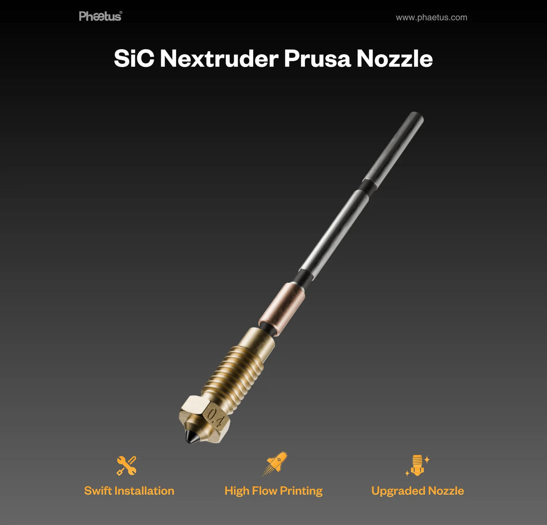 SiC Nextruder Prusa Nozzle by Phaetus