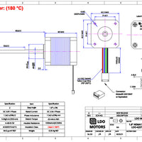 LDO-42STH48-2504AH(S80) NEMA 17 MOTOR HIGH TEMP