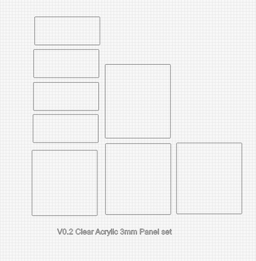 Voron V0.2 Clear Panel Set by honeybadger